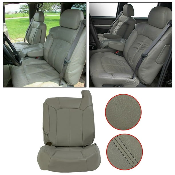 Ecotric Front Driver Side Bottom Top Seat Covers For 99 02 Chevy Tahoe Suburban Gray Com - 2002 Chevy Tahoe Lt Seat Covers