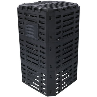 132-Gallon Recycled Plastic Composter Bin, Large Outdoor Compost Tumbler with Aeration, Easy Assembly