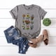 thumbnail image 1 of ICHUANYI Clearance Women's Casual Loose Round Printed Short Sleeve T-Shirt Tops(Gray, XXL) ICHUANYI WER2023081505301, 1 of 5