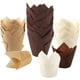 thumbnail image 1 of 150 Uds. Tazas para hornear cupcakes de tulipán, soportes para revestimientos para hornear muffins, envoltorio rústico para cupcakes, Color marrón, blanco y natural, 1 of 6
