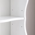thumbnail image 5 of 70.87'' Tall Bookshelf, 8 Tiers Bookshelves and Bookcases, Floor Standing Display Shelving with Wavy Border Design, Home Decor Furniture Adjustable Narrow Bookcase for Home Office, White, 5 of 7