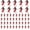 Red, variant on 50 Pcs Mini God Bless You Jesus Figures Tiny Jesus Figurine Little Religious Christ Savior Doll to Hide and Seek for Sunday Easter Egg Stuffers Gift (50, Red)