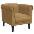 thumbnail image 2 of vidaXL 3 Piece Sofa Set Brown Velvet, 2 of 5