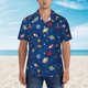 thumbnail image 2 of Balery Space Camisas hawaianas de manga corta para hombre, camisas playeras de corte holgado, camisas de vacaciones con botones,Small, 2 of 7