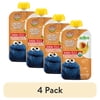 (4 pack) Earth's Best Organic Fruit Yogurt Smoothie Toddler Food, Peach Banana, 4.2 oz Pouch