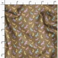 thumbnail image 2 of Soimoi Brown Rayon Fabric Wild Animal Print Sewing Fabric BTY 56 Inch Wide, 2 of 5