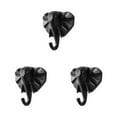 thumbnail image 2 of Ruiboury Animal Head Key Hook Sturdy And Durable Construction Adds Touch Of Whimsy black(elephant) 3Set, 2 of 6