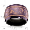 thumbnail image 5 of Diamond2Deal Black Ti Domed Anodized Copper Color 16mm Men's Band Size 9.5, 5 of 6