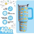 thumbnail image 4 of Corgi Gifts 40 Oz Tumbler with Handle and Lid Straw, Cute Blue Stainless Steel Double Walled Vacuum Insulated Cup, Dog Lover Birthday Gifts for Women Men (1 PC), 4 of 6