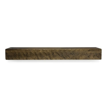 60" L x 5.5" H x 6.25" D Rough Hewn Dark Chocolate Fireplace Mantel