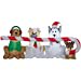 thumbnail image 3 of Gemmy 39367 Airblown Inflatables Puppies Sharing A Big Candy Cane Scene, 3.5 ft., 3 of 6
