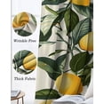 thumbnail image 3 of Summer Lemon Blackout Curtains for Bedroom Living Room Darkening Curtains 84 Inch Length 2 Panels Set Watercolor Yellow Green Leaves Fruit Window Curtain Window Treatment Grommet Drapes 42"x84", 3 of 9