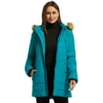 thumbnail image 2 of Wantdo Women's Puffer Jackets Insulated Winter Coat Thicken Outwear Puffer Coats Teal Blue S, 2 of 9