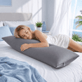 thumbnail image 7 of Yalamila Cooling Body Pillow for Adults, Firm Full Body Support Pillow for Side Sleepers, Soft Long Bed Pillow with Removable Cooling Cover, 20x54 Gray, 7 of 7