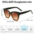 thumbnail image 2 of Dollger Retro Cat Eye Sunglasses Women Men Vintage Square Tortoise Shell Fashion Cateye Sunglasses, 2 of 4