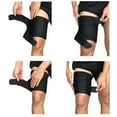 thumbnail image 2 of Thigh Brace, Thigh Support Thigh Compression Sleeve with Adjustable Strap Non Slip Hamstring Quad Wraps for Pulled Groin Muscle, Sprains, Quadricep, Tendinitis, Workouts ,one Size Fit Most, 2 of 9