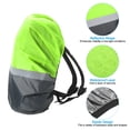 thumbnail image 3 of Uxcell 30-40L Waterproof Backpack Rain Cover with Adjustable Strap Reflective strips Backpack Rain Cover M, Grey Green, 3 of 5
