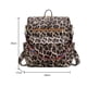 thumbnail image 3 of Bolsa Mochila retro con estampado de animales Mochila de viaje con hombro de mano (marrón leopardo) Ehuebsd Para Estrenar, 3 of 8