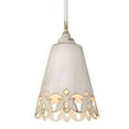 thumbnail image 2 of Golden Lighting 0883-S AI 10 in. Eloise 1 Light Antique Ivory Small Pendant Ceiling Light, 2 of 4