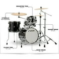 thumbnail image 2 of Sonor AQ2 Safari 4-Piece Maple Shell Pack with 16" Bass Drum, Transparent Black, 2 of 2