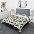 thumbnail image 3 of Designart 'Circular Abstract Retro Geometric II' Mid-Century Modern Duvet Cover Set, 3 of 4