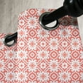 thumbnail image 3 of Ambesonne Coral Grommet Curtain, Vintage Art Deco Pattern, 50" x 96", Coral Pale Coral White, 3 of 6