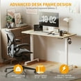 thumbnail image 4 of Cubiker 48 x 24 inch Standing Desk Height Adjustable Desk Home Office Electric Table, Maple, 4 of 5