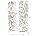 thumbnail image 4 of DecMode Silver Aluminum Metal Inspired Coral Wall Decor (2 Count), 4 of 15