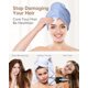 thumbnail image 4 of YFONG Toalla de microfibra para el cabello, paquete de 3 toallas para el cabello con botón, toalla para el cabello súper absorbente para cabello rizado, toalla turbante para el cabello de secado rápid, 4 of 5