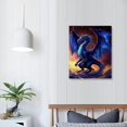 thumbnail image 3 of Nawypu  Dragon Decor Wall Art Blue Space Galaxy Pictures Dragon Canvas Prints Painting Modern Home Framed Artwork for Bedroom Living Room, 3 of 4