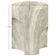 thumbnail image 3 of Meridian Furniture Olira Travertine Concrete Indoor / Outdoor End Table, 3 of 10