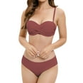 thumbnail image 1 of Women's High Waisted Bikini Two Piece Swimsuit - Vintage Retro Ruched Print Design - Push Up Support with Boyshorts Bottom, 1 of 5