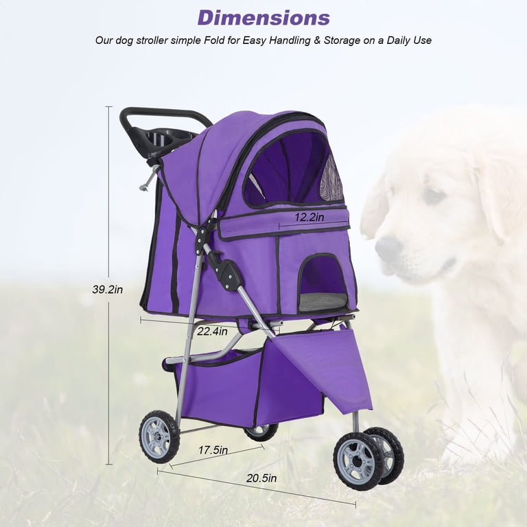 stroller with a ramp for dogs Snagle Paw StrideMate PRO  Best Dog Strollers for Large Dogs with Ramp   HeavyDuty 220 lb Capacity Large Dog Stroller Wagon for Senior, Injured &