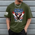 thumbnail image 2 of 4th of July Shirts Men 250 Anniversary USA T-Shirt Round Neck Short Sleeve Patriotic Shirts (AG,L), 2 of 6