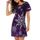 thumbnail image 2 of Fotbe Snowflake Gradient Purple Bata de Dormir para Mujer con Estampado, Camisón de Algodón de Manga Corta, Ropa de Dormir Casual, 2 of 6