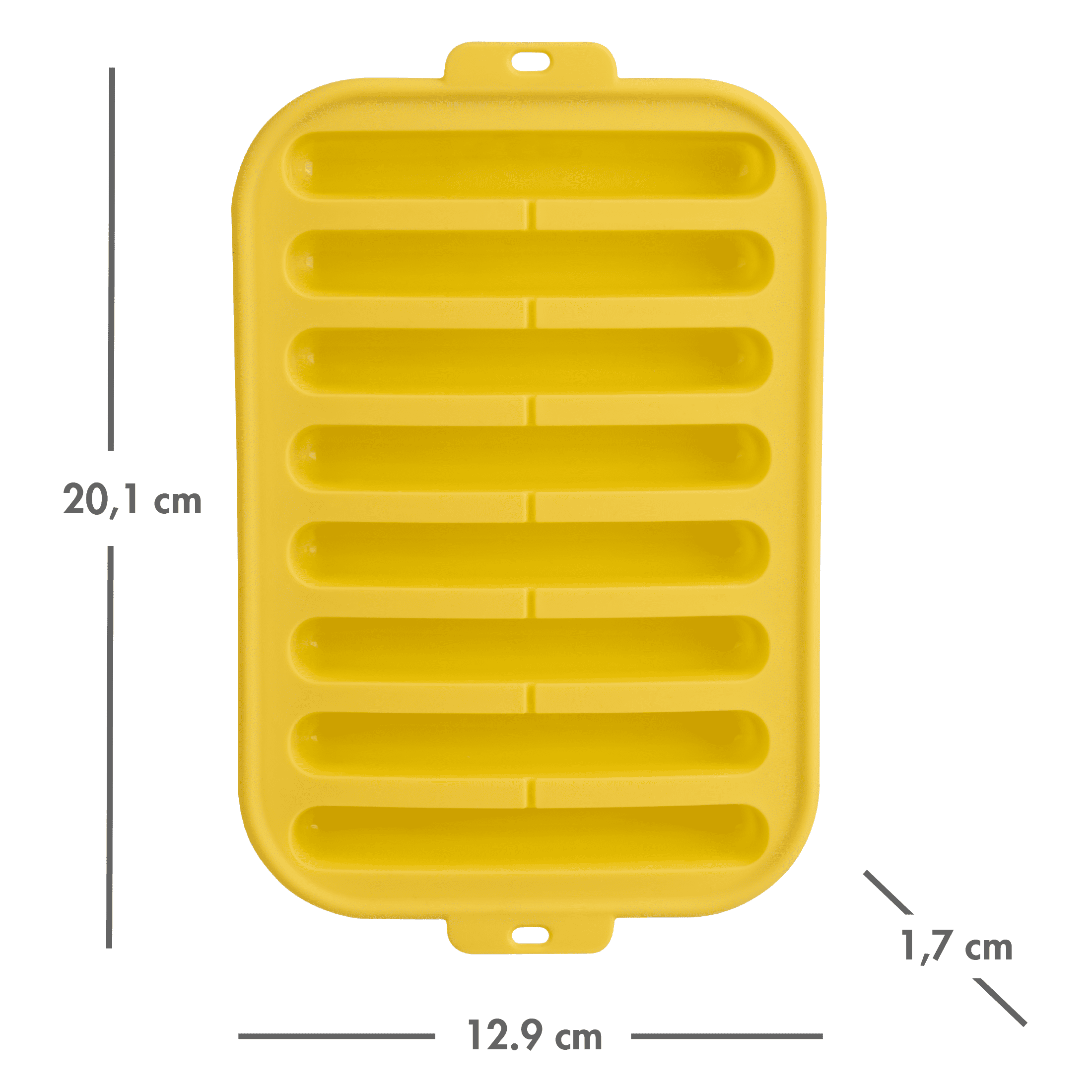 Mainstays Silicone Ice Cube Trays, Stick Shape For Water Bottles (8 Ice Cubes) Yellow