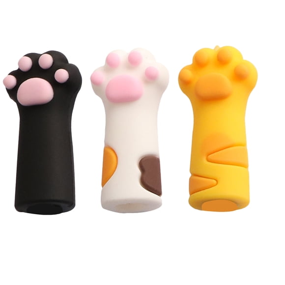 Manga protectora de la cubierta de la cubierta de la pata de la pata de gato de 3pcs para las tijeras de la cutícula de las uñas
