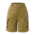 thumbnail image 4 of Sngxgn Low Waist Shorts Y2K, Summer Casual Baggy Trendy Cargo Shorts Women with Pockets(Brown,XXL), 4 of 6