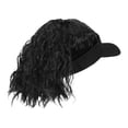 thumbnail image 3 of Gorra de béisbol con cola de caballo rizada: Peluca elegante para mujer - Cola de caballo alta con visera para uso diario y fiestas. Peluca sintética., 3 of 7