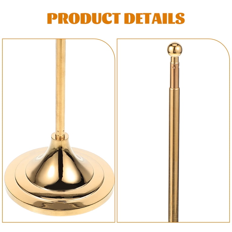 DEEPCRAFF Small Table Flag Stand with Telescopic Stainless Steel Pole ...