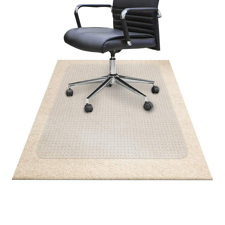 Heavy-Duty Unbreakable Rubber Desk Chair Mat for Carpet Floors