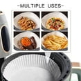 thumbnail image 6 of Elbourn 50Pcs Air Fryer Parchment Paper Liners Non-Stick Disposable Air Fryer Liners(White), 6 of 7