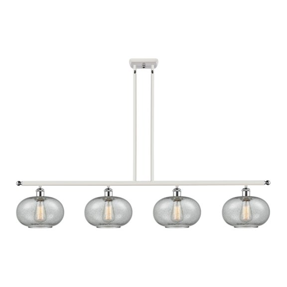 Innovations 516-4I-WPC-G247 Gorham 3 Light Island Light part of the Ballston Collection, White and Polished Chrome