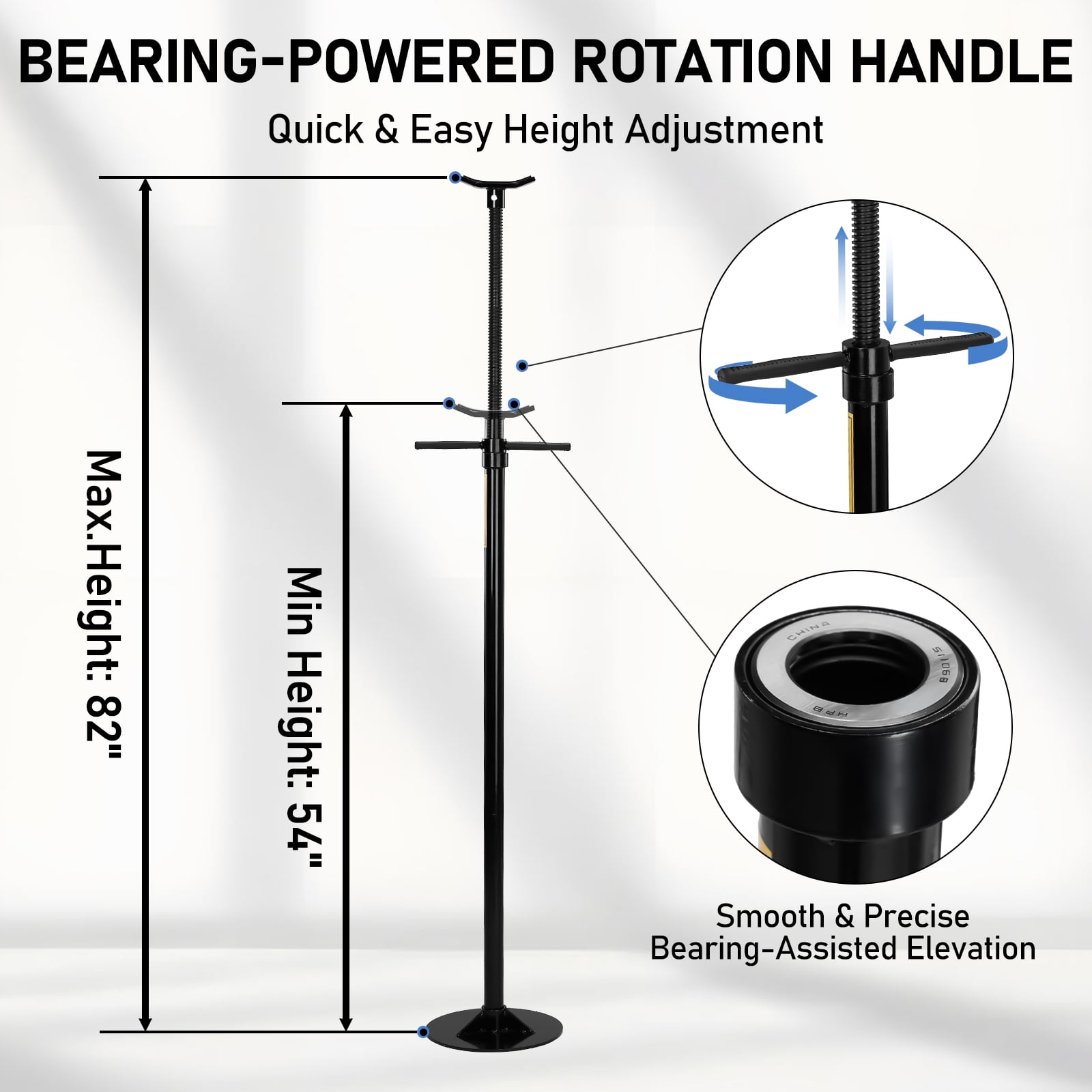 Ktaxon 3/4 Ton Underhoist Support Stand, Adjustable 54"-82", Heavy-Duty Floor Jack Stand
