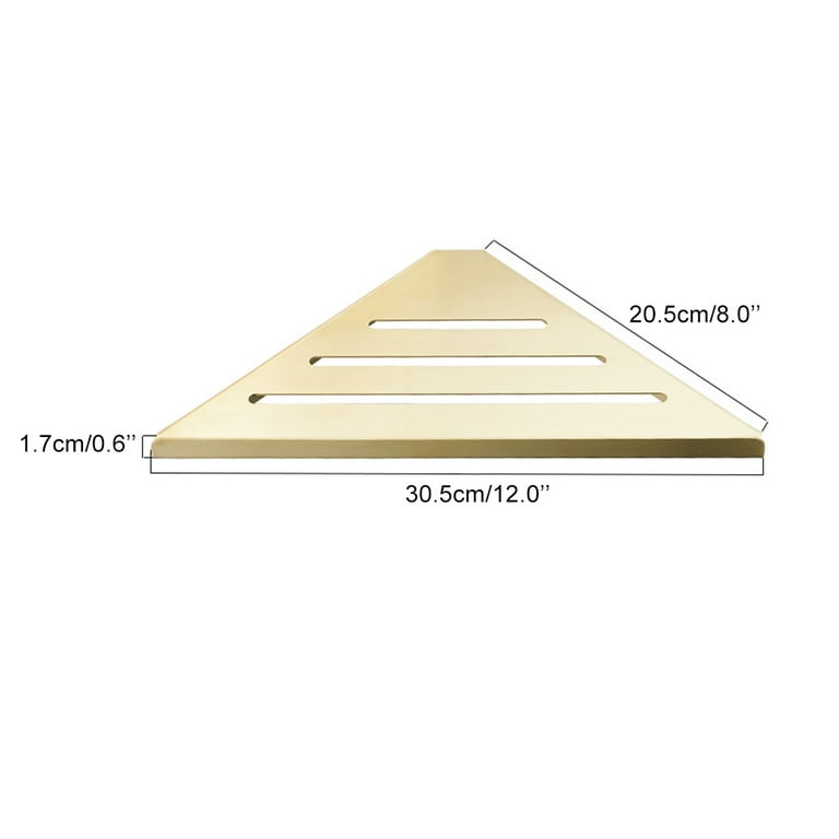 Corner Gold / Rose Gold Brass Triangle Wall Mounted Shower Caddy