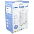 Ubbi Steel Diaper Pail, No Special Bag Required, Baby Registry Gift, Holds 55 Diapers, Marble