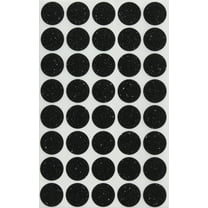 Royal Green Round Glitter Sticker 3/4 inch - Black Envelope Seals 0.75 inch ( 19mm ) - 200 Pack