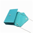 thumbnail image 4 of Youkk Women Envelope Bag Portable Hasp Rhinestone Replacement Stylish Solid Color Party Banquet Bridal Handbag Pouch Cyan, 4 of 6