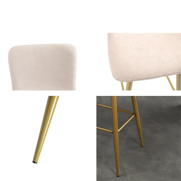 Bar Height Bar Stools Set of 2 Modern Barstools 37 Inch Seat Height Upholstered Kitchen Chairs with Steel Legs and Footrest Walmart