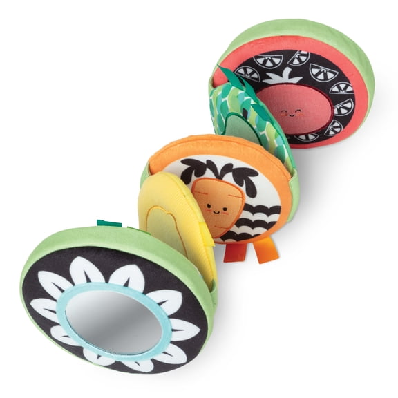 Melissa & Doug Farmers Market Tummy Time Sensory Roller & Soft Book, Birth and Up